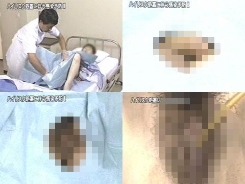 医療関係者指導用ビデオ 「尿道カテーテルによる導尿法」 若い女性モデルで 人物不明