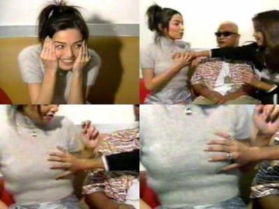 パンチラはっきり&安●奈美恵に乳モミモミ 梨●