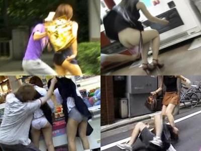 いきなりスカートめくって逃げる その四 素人多数