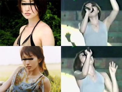 ライブ中に乳輪スケスケ hi●o