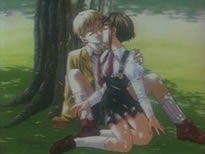 anime pee desperation drinks water hold